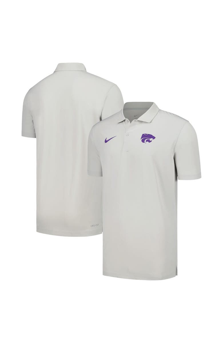 Nike Men's Nike Gray Kansas State Wildcats Sideline Polo, Main, color, Gray