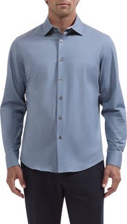 Bugatchi Jimmy OoohCotton® Long Sleeve Performance Shirt