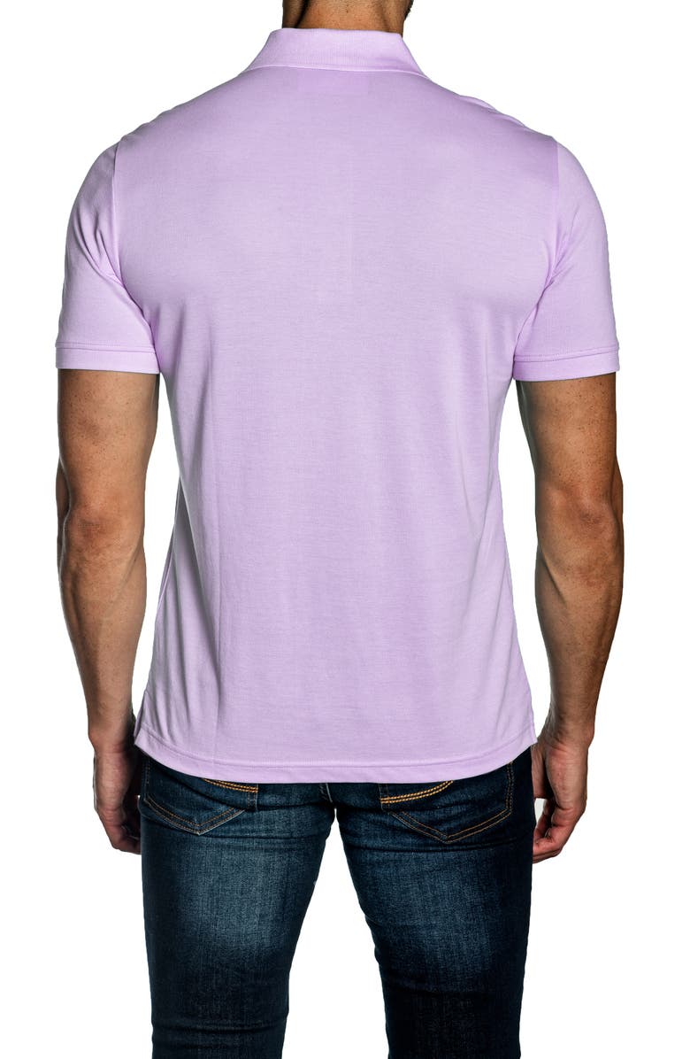 Jared Lang Solid Piqué Polo, Alternate, color,