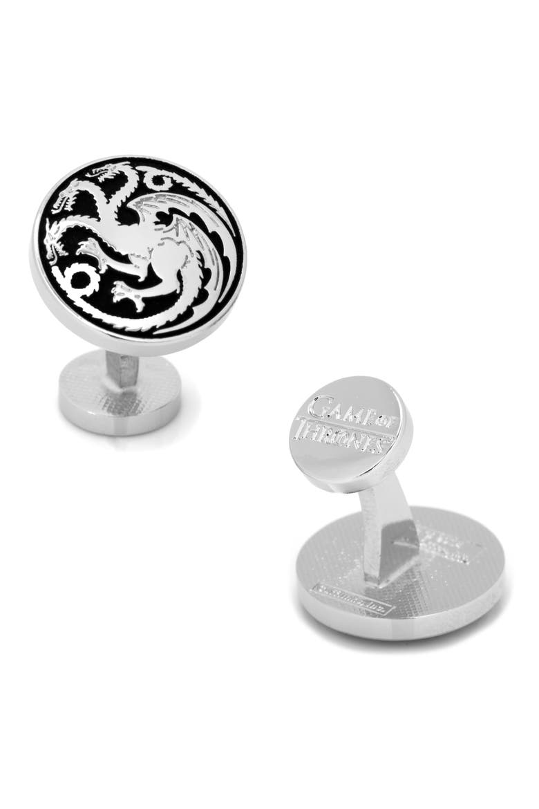 House Targaryen Cuff Links, Alternate, color, BLACK