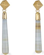 Loni Paul Jewelry Lace Agate Long Drop Earrings