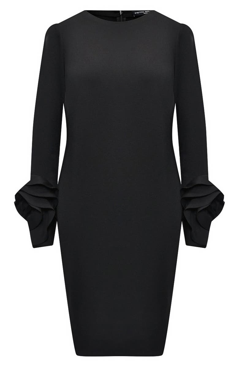 PIETRO BRUNELLI MATERNITY Rosette Cuff Long Sleeve Maternity Sheath Dress, Alternate, color, 