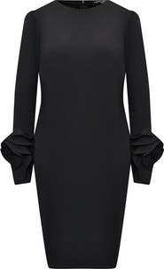PIETRO BRUNELLI MATERNITY Rosette Cuff Long Sleeve Maternity Sheath Dress