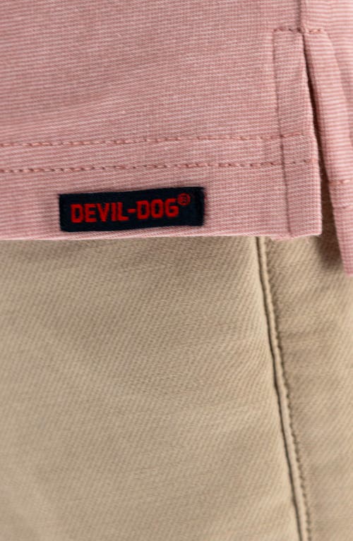 Devil-dog Dungarees Feeder Stripe Polo In Spanish Villa