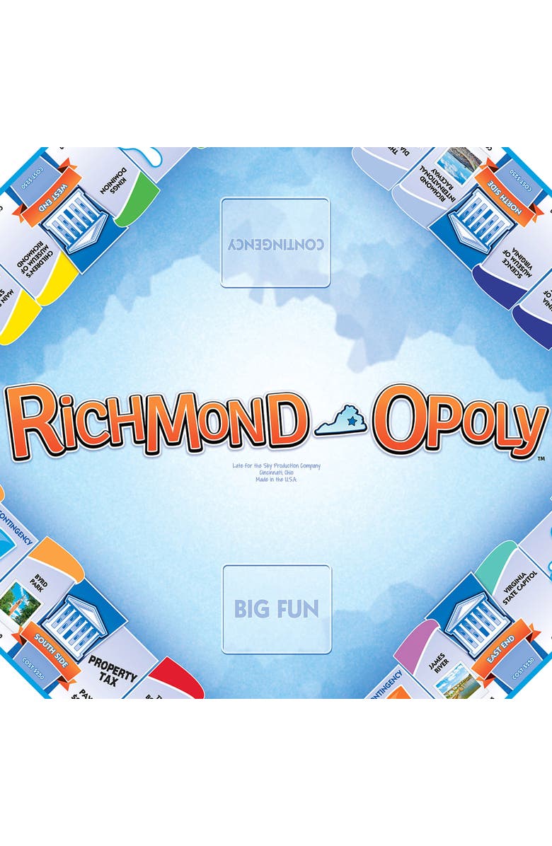 Late for the Sky Richmondopoly Monopoly Board Game, Alternate, color, Multicolored