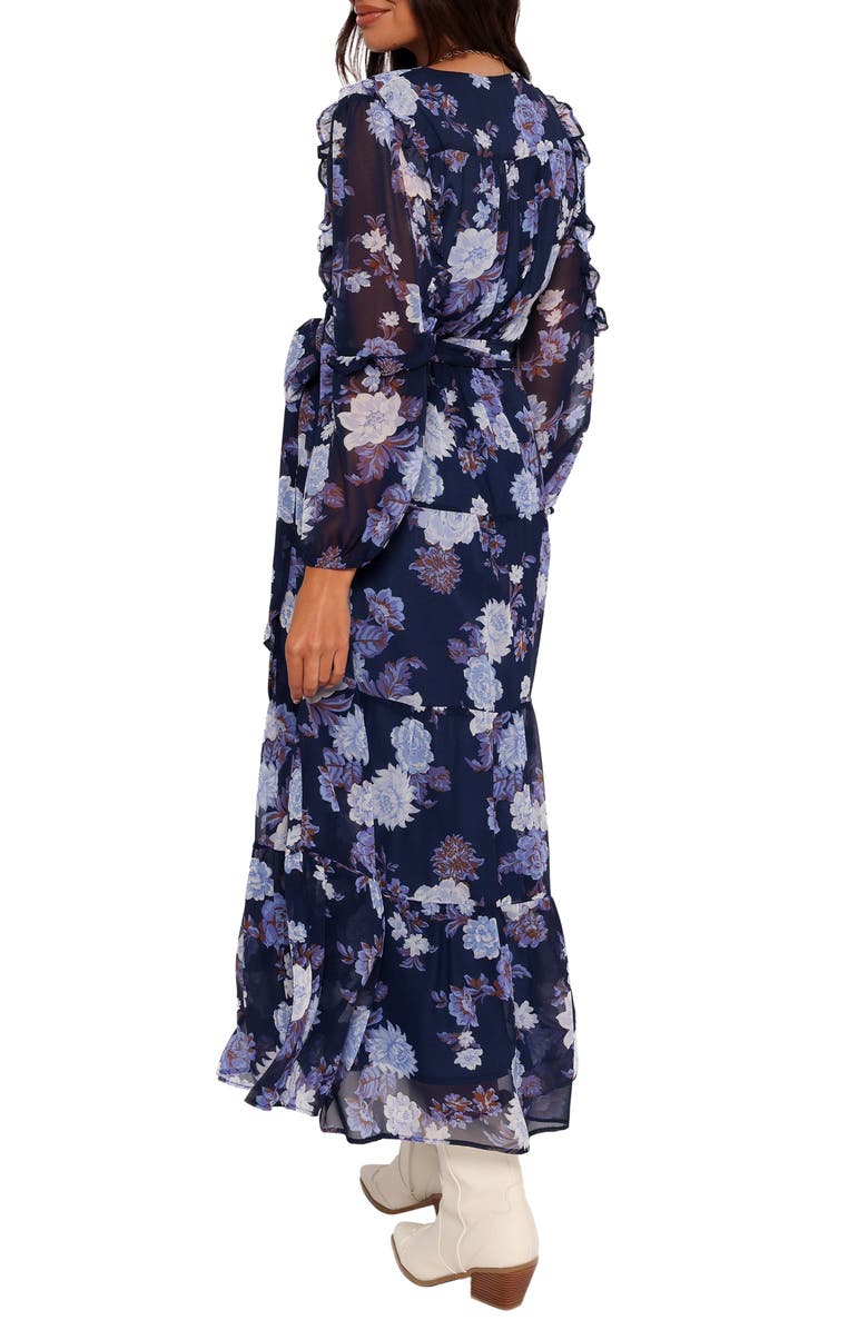 Petal & Pup Korina Floral Long Sleeve Wrap Dress, Alternate, color, Vintage Blues