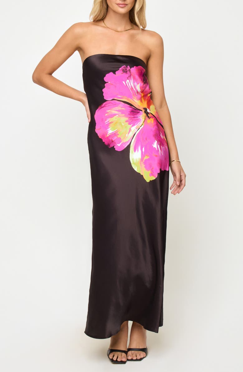 LSPACE Spring in Love Strapless Dress, Main, color, After Midnight