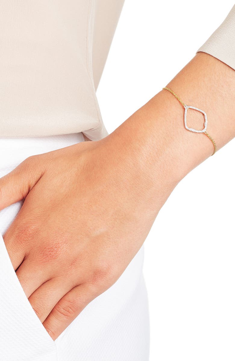 Monica Vinader Riva Large Hoop Diamond Bracelet, Alternate, color, Gold