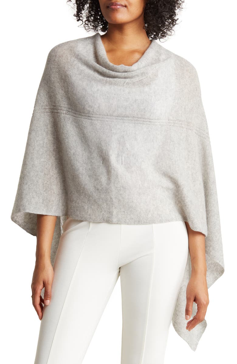 Portolano Cashmere Bow Poncho, Main, color, 