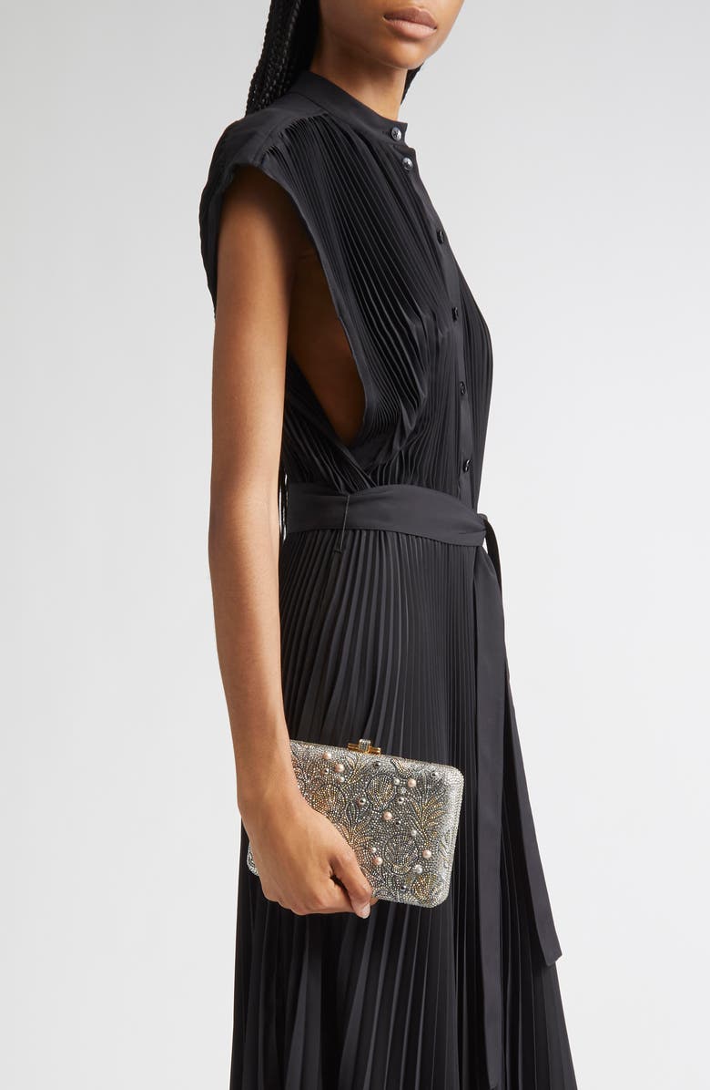 JUDITH LEIBER COUTURE Shelby Slim Slide Clutch, Alternate, color, Champagne Venus Mult