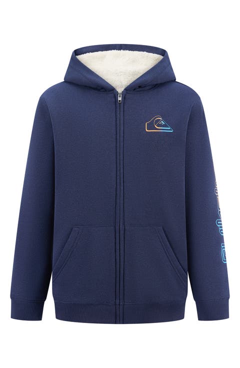 Kids' High Pile Fleece Lined Full Zip Hoodie (Big Kid)