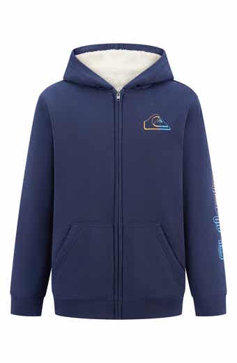 Quiksilver Kids' High Pile Fleece Lined Full Zip Hoodie
