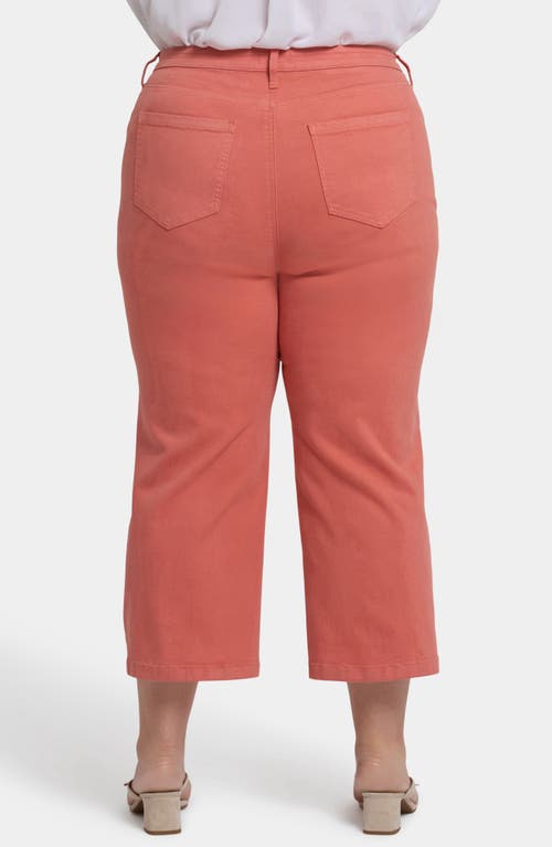 Nydj Coco Relaxed Wide Leg Crop Jeans In Coral Haze In Coral Haze
