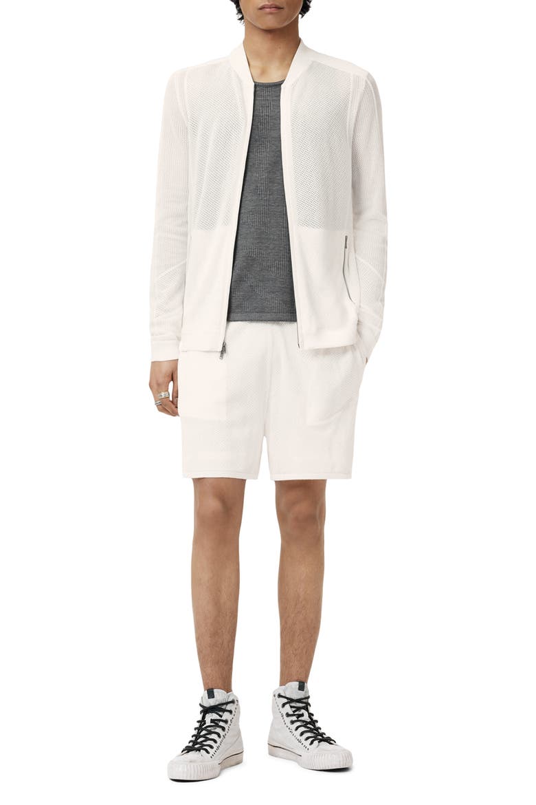 Marvin Mesh Sweater Shorts, Alternate, color, WHITE