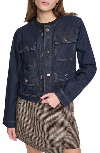 Mixed Media Denim Jacket