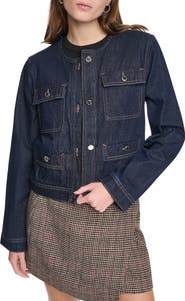 DKNY Jeans Mixed Media Denim Jacket