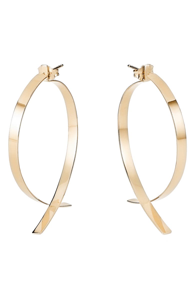 LANA 14K Gold 46mm Upside Down Front/Back Hoops, Alternate, color, 