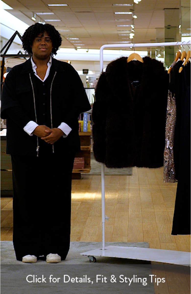 Shawl Lapel Faux Fur Coat, sales video thumbnail