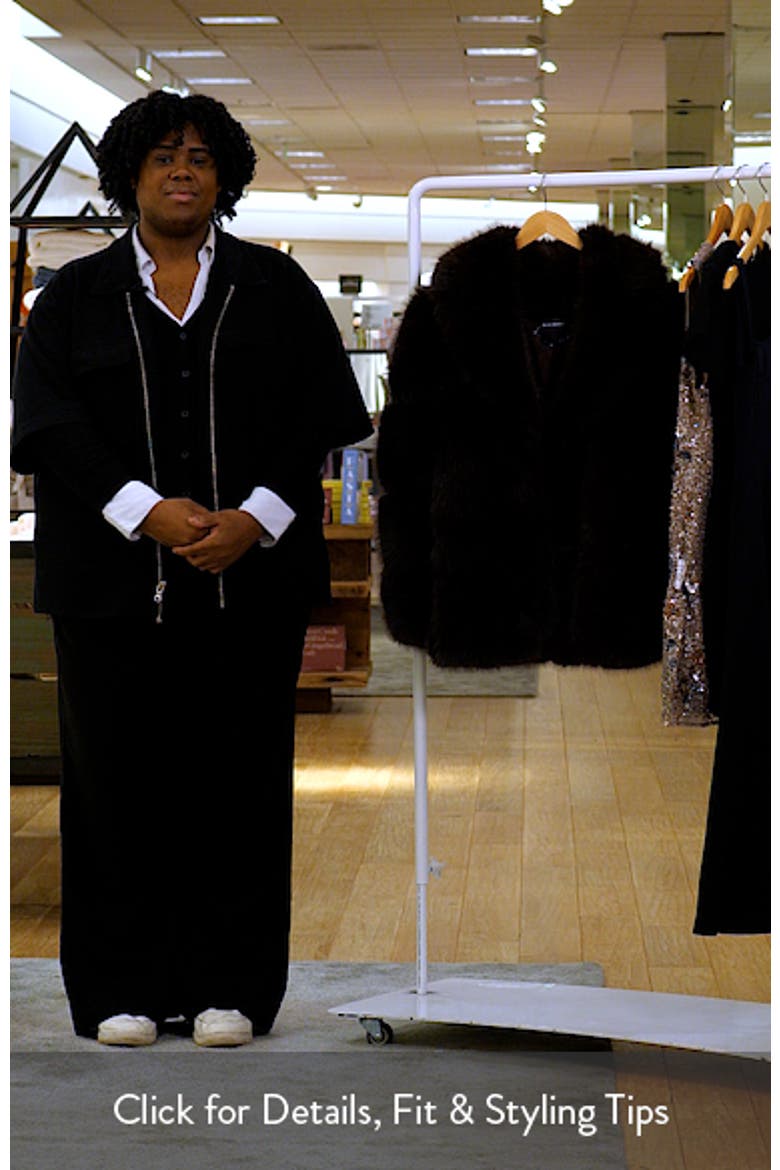 Shawl Lapel Faux Fur Coat video