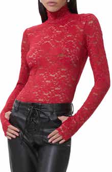 AFRM Zadie Sheer Lace Top