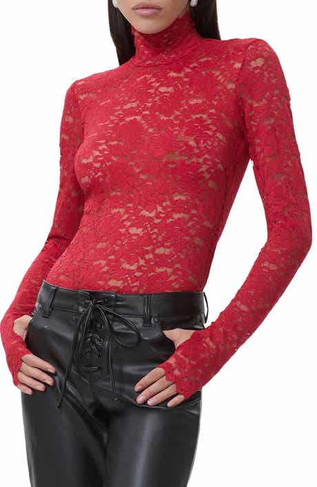 AFRM Zadie Sheer Lace Top
