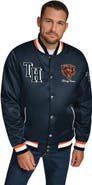 Tommy Hilfiger Men's Tommy Hilfiger Navy Chicago Bears Dante Full-Snap Satin Jacket