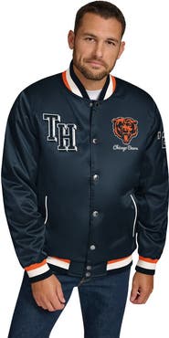 Tommy Hilfiger Men's Tommy Hilfiger Navy Chicago Bears Dante Full-Snap Satin Jacket