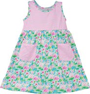 Flap Happy Girl's Playtime UPF 50+ Dahlia Sleeveless Dress with Pockets