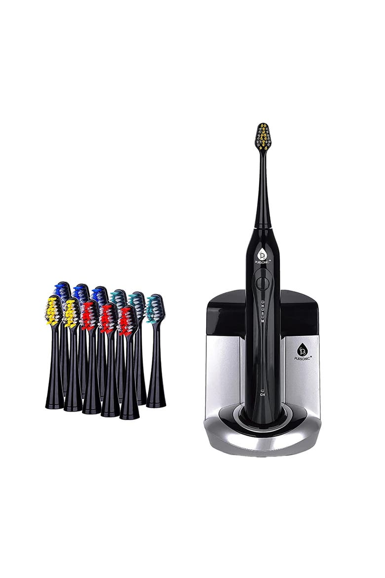 Electric Toothbrush with UV Sanitizer, Alternate, color, BLACK