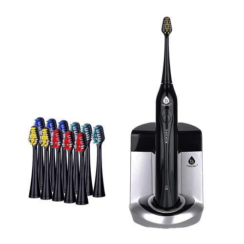 Pursonic Deluxe Plus Electric Rechargeable Toothbrush With Built In Uv Sanitizer In Black
