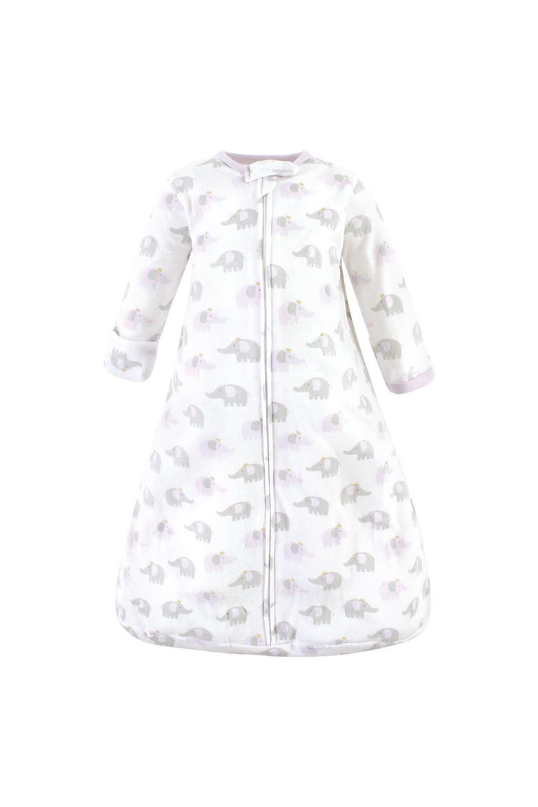 Snug Cotton Long-sleeve Sleep Cocoon (baby), Alternate, color, Lilac Elephants Long Sleeve