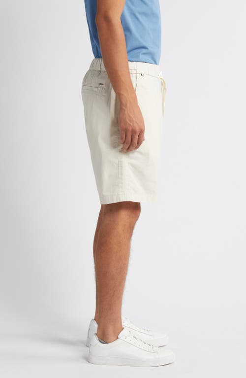 Hugo Boss Boss Kenosh Stretch Cotton Shorts In Open White
