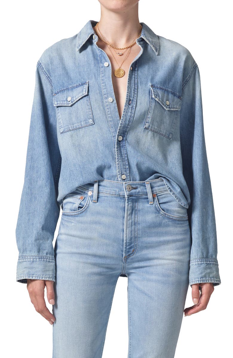 Citizens of Humanity Baby Shay Denim Shirt, Main, color,