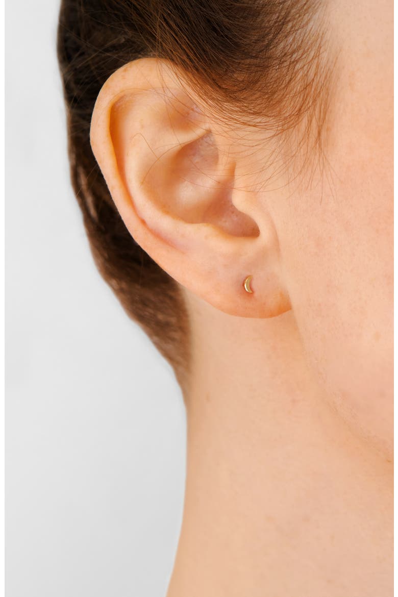 Jac+Jo Moon Single Stud Earring, Alternate, color, GOLD
