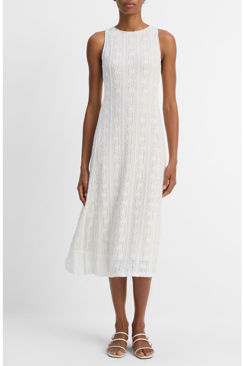 Sleeveless Midi Dress, Main, color, OFF WHITE