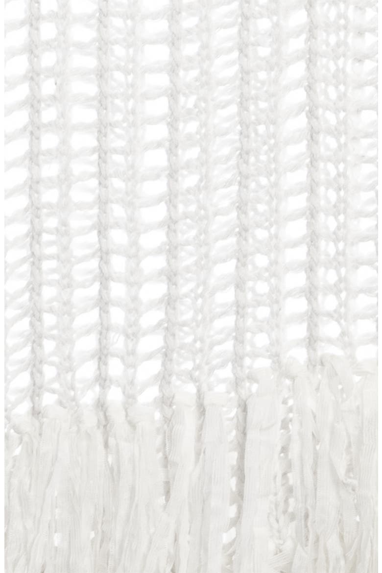Fringe Trim Crochet Topper, Alternate, color, WHITE