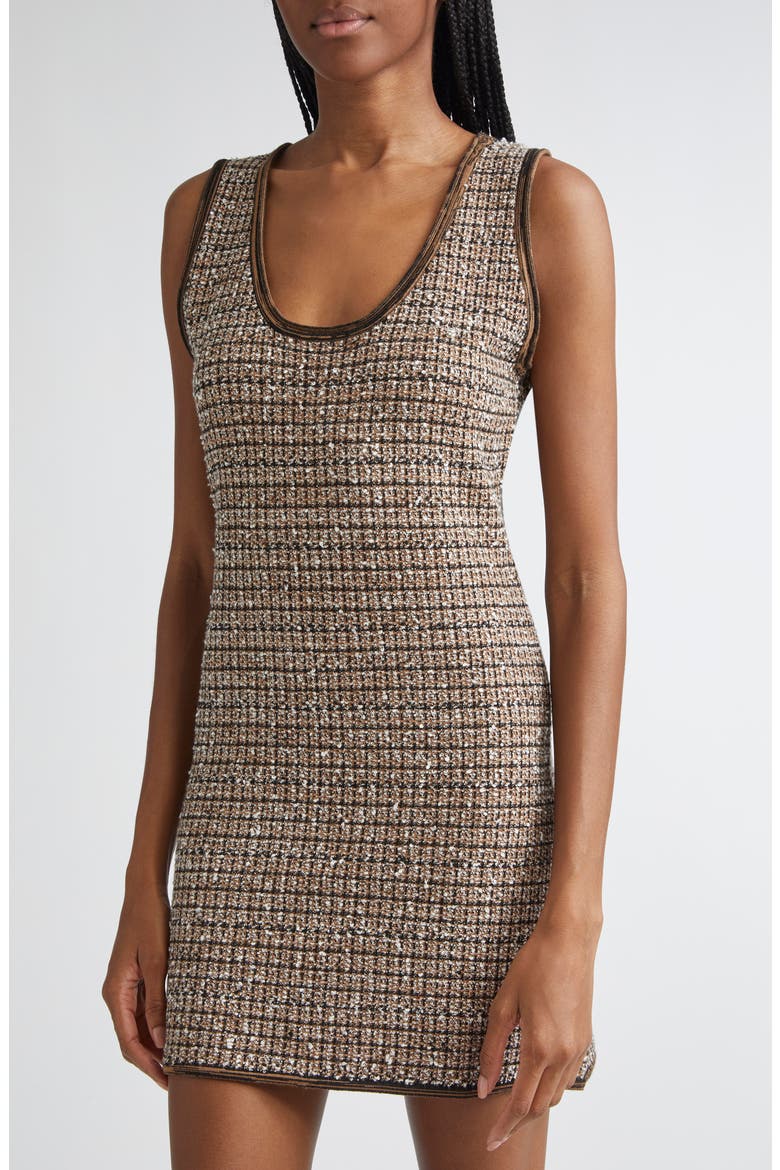 Basette Sleeveless Tweed Dress, Alternate, color, ACORN MULTI
