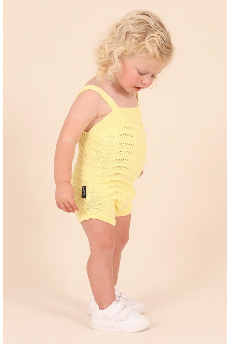 Cotton Knit Romper, Alternate, color, YELLOW