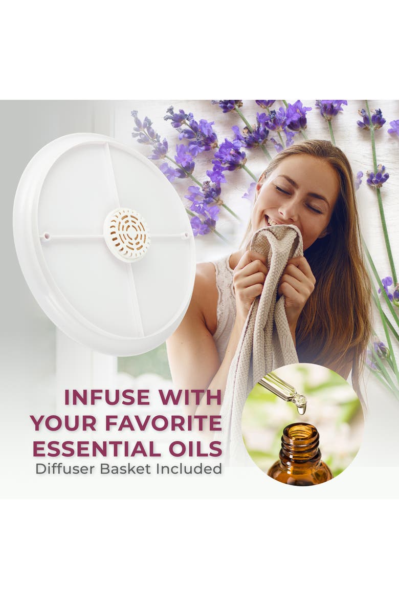 Towel Warmer with Aromatherapy Diffuser and Lavender Essential Oil, Alternate, color, Bamboo/Ivory