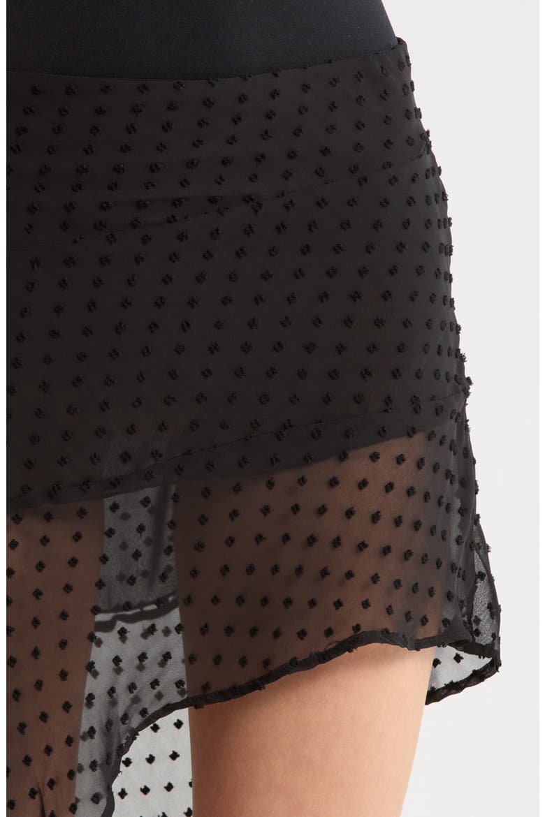 The Harley Asymmetric Miniskirt, Alternate, color, BLACK