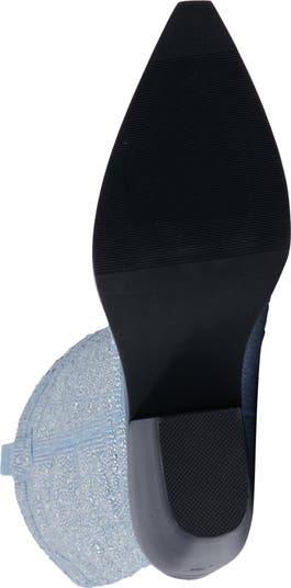 Louella Rhinestone Deim Tall Cowboy Boot
