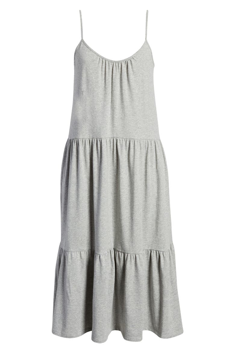 Tiered Jersey Dress, Alternate, color, H GREY
