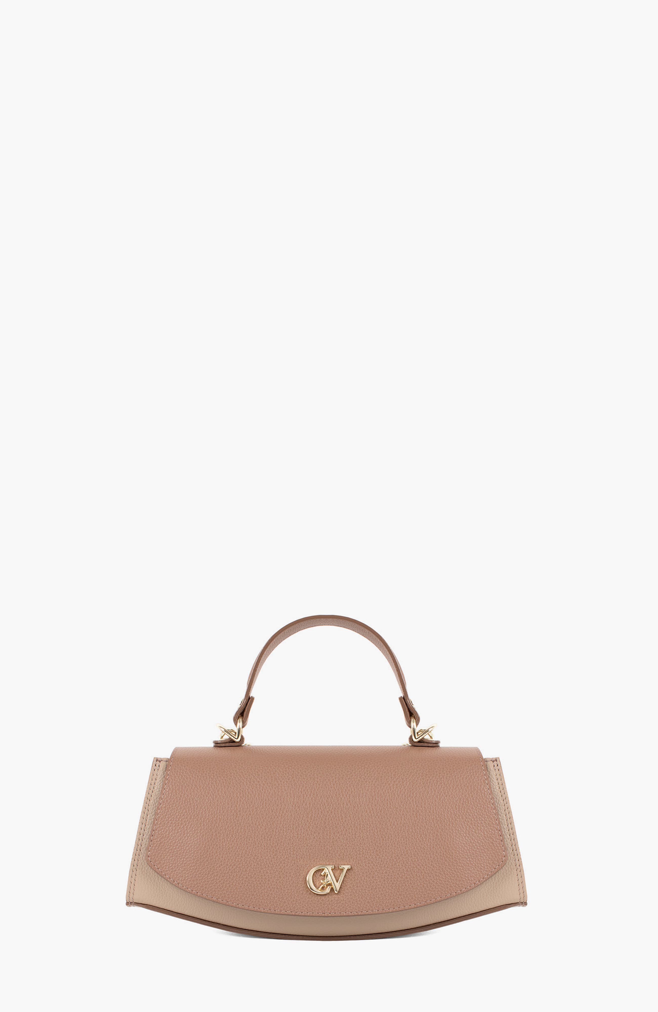 Signature CV By Cavalinho Leather Handbag 647, Main, color, Sand / Beige