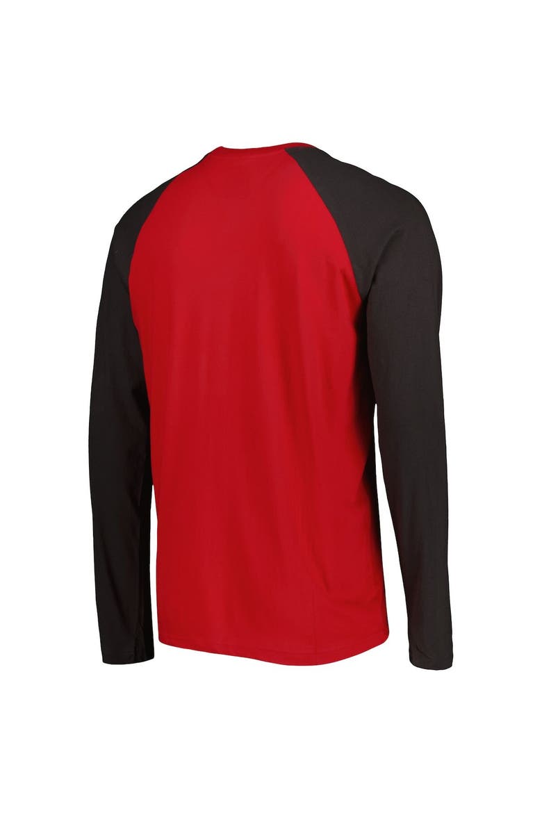Men's New Era Red Tampa Bay Buccaneers Current Raglan Long Sleeve T-Shirt, Alternate, color, Red