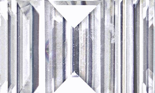 Delmar Dew Emerald Cut Lab Created Moissanite Stud Earrings