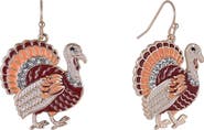 Hallmark Enamel Turkey Earrings