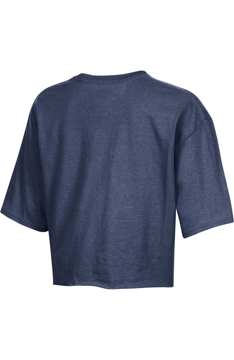 Champion Women's Champion Heather Navy Michigan Wolverines Boyfriend Cropped T-Shirt, Alternate, color, Heather Navy