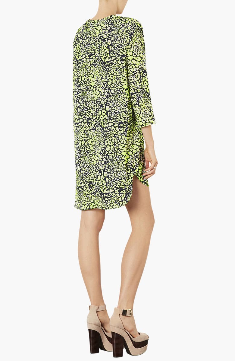 Topshop Animal Print Tunic Dress, Alternate, color, 