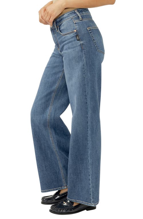 Silver Jeans Co. Suki Curvy Mid Rise Wide Leg Jeans In Blue