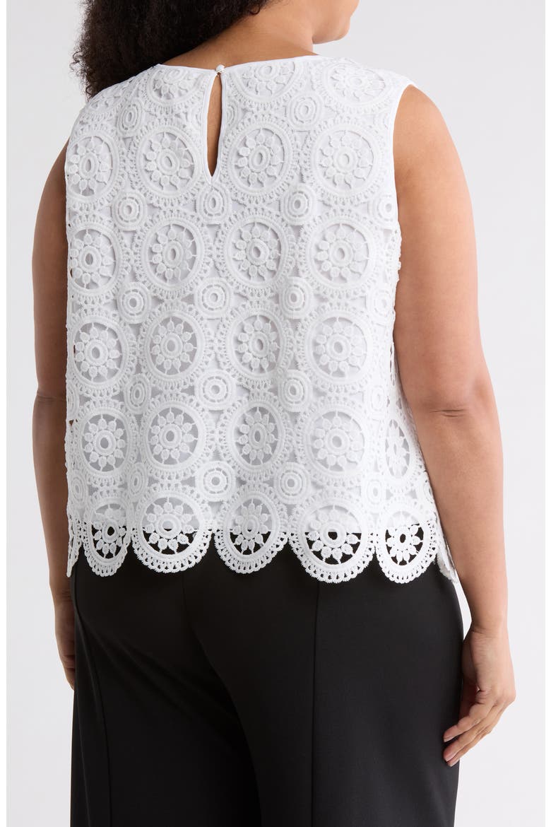 Miranda Sleeveless Lace Top, Alternate, color, BRIGHT WHITE